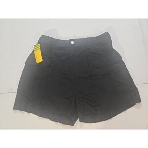 United Colors of Benetton Cargo Shorts Black Utility Viscose NWT Women Size US 6